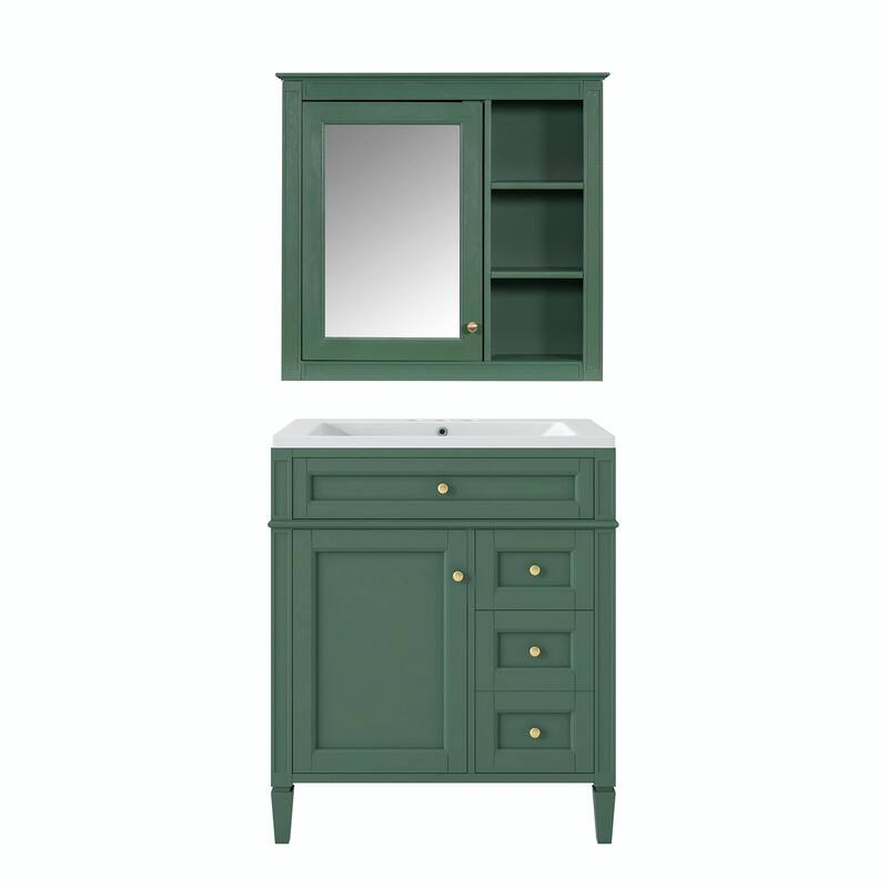30'' Bathroom Vanity Set with Mirror Cabinet