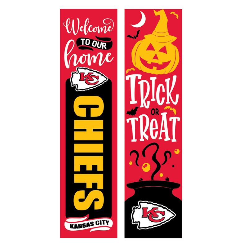 47" Double Sided Seasonal Porch Leaner, Kansas City Chiefs - 47" x 11.25"