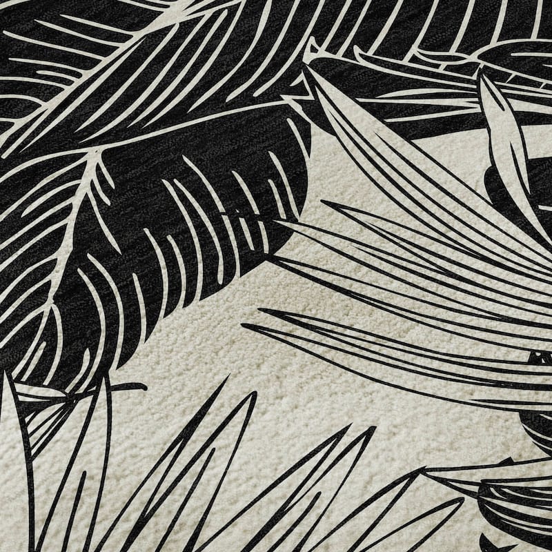 Premium Washable Super Soft Tropical Palm Leaf Mayfield Rug