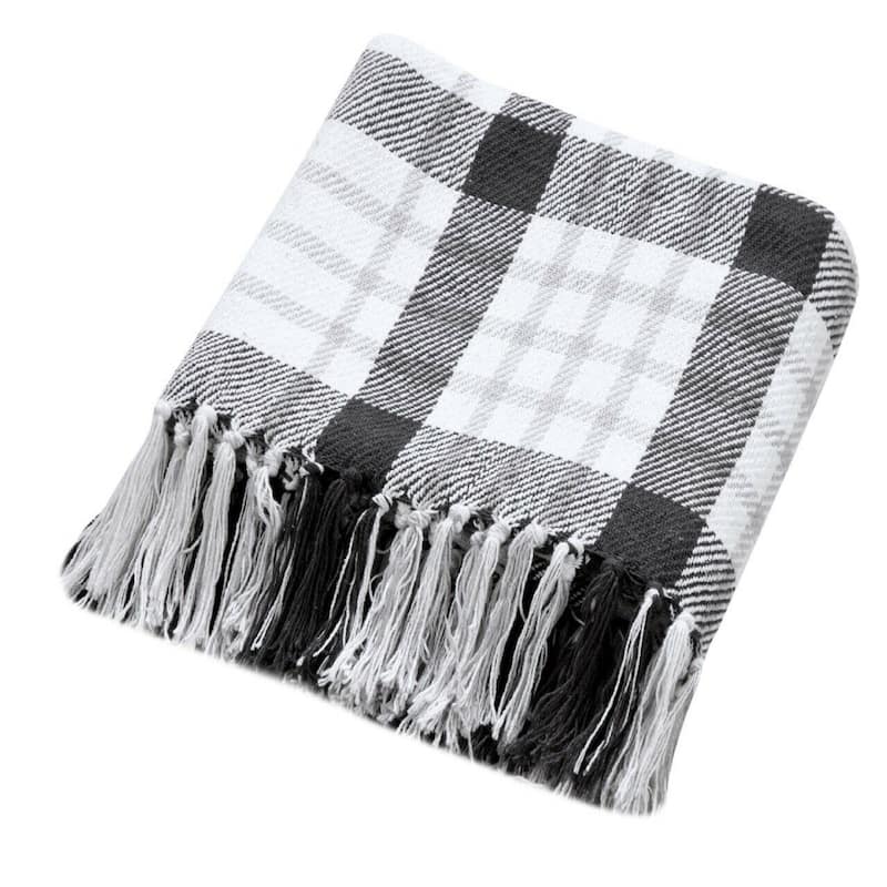 Luxurious 100% Ringspun Cotton Throw Blanket Hand loom Stone Wash -(50' x 60')