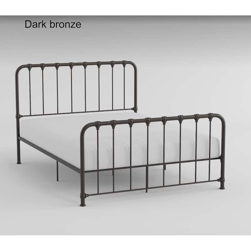 Metal Bed Dark Bronze Finish Full Platform Bed 1pc