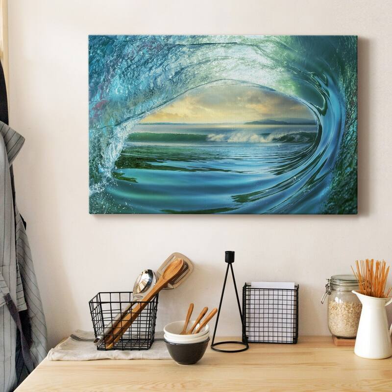 Big Wave Premium Gallery Wrapped Canvas - Ready to Hang