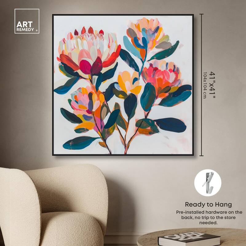 Contemporary Flora I Canvas by Art Remedy