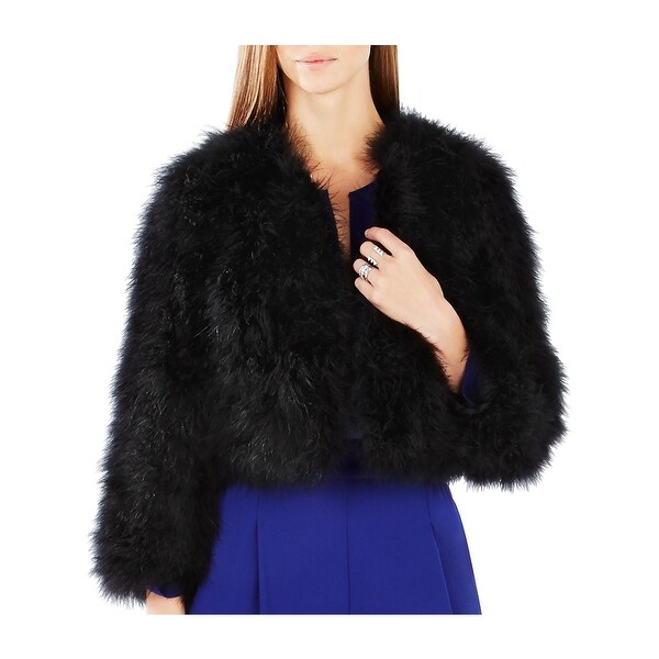 bcbg feather jacket