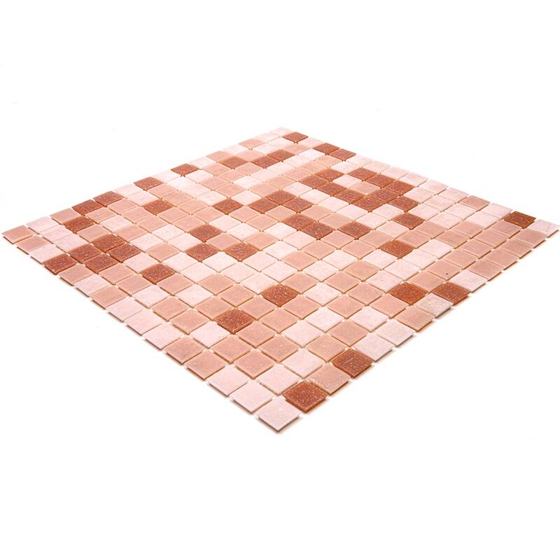 Apollo tile 12" x 12" Mingles Glossy Peach Pink Glass Tile (20 sq ft/case) - 20 Pack