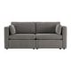 preview thumbnail 57 of 179, Mia Oversized Modular Sectional Fabric Sofa Grey-2 Pieces