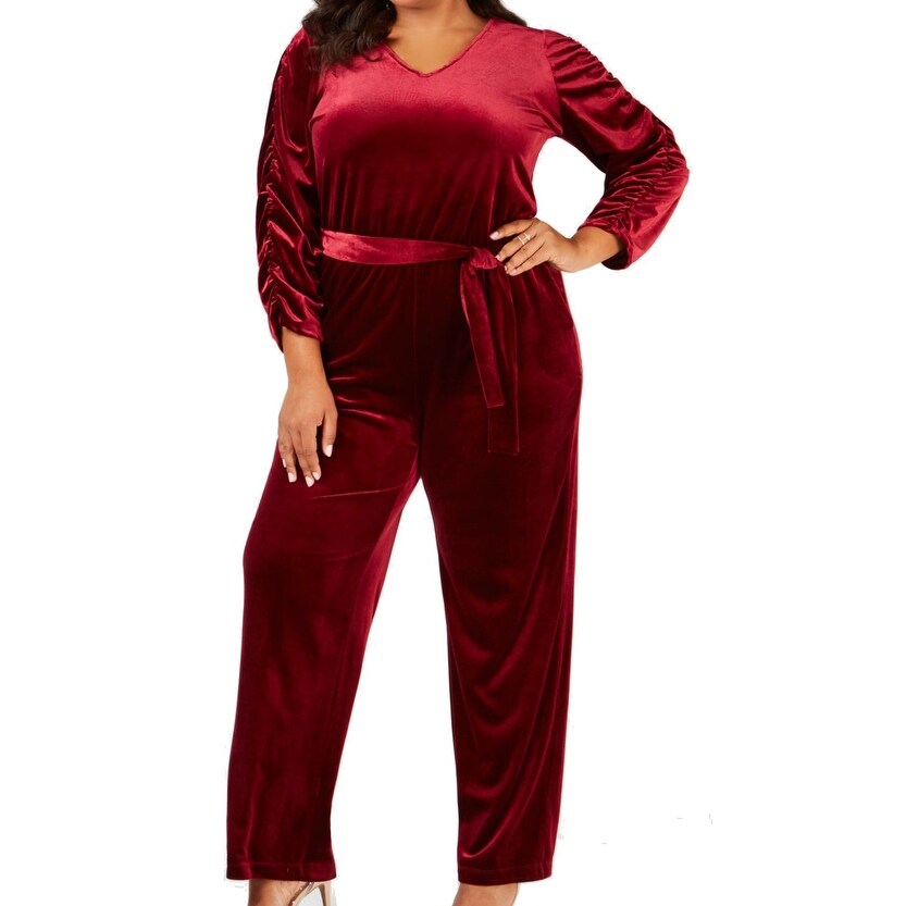 plus velvet jumpsuit
