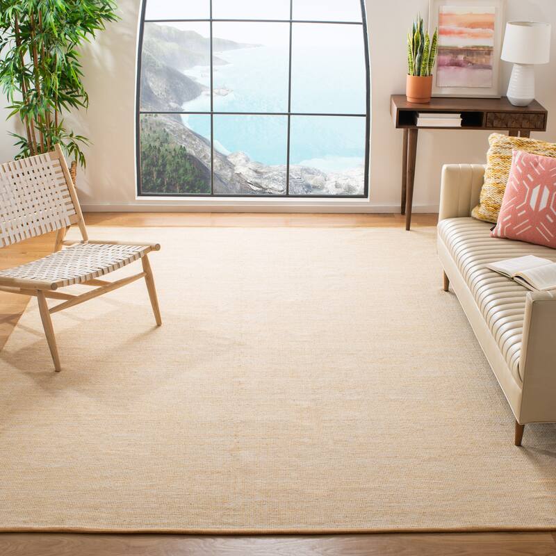 SAFAVIEH Flatweave Montauk Dairi Casual Cotton Rug - 8' x 10' - Gold