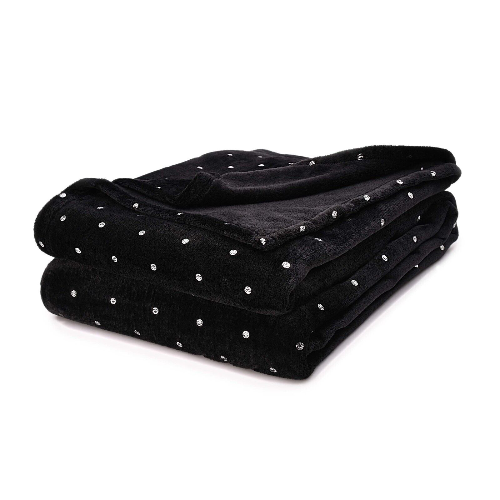 Soft Fluffy Polka Dot Fleece Throw Blanket Creamsicle