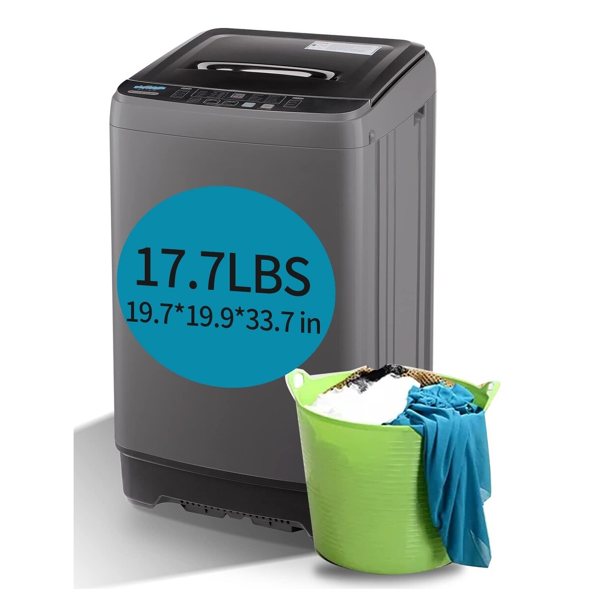 1.4 cu.ft. Full-Automatic Washing Machine with Drain Pump,17.7 lbs