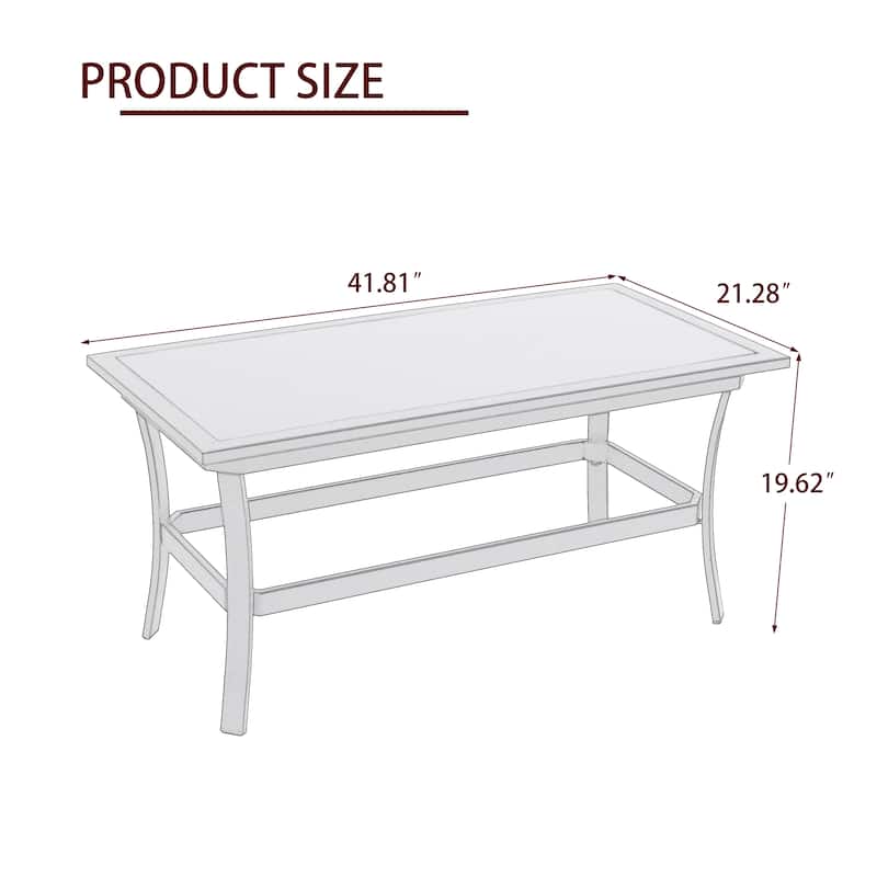 Outdoor Patio Metal 74" W Sofa/ 50" W Loveseat with Cushions