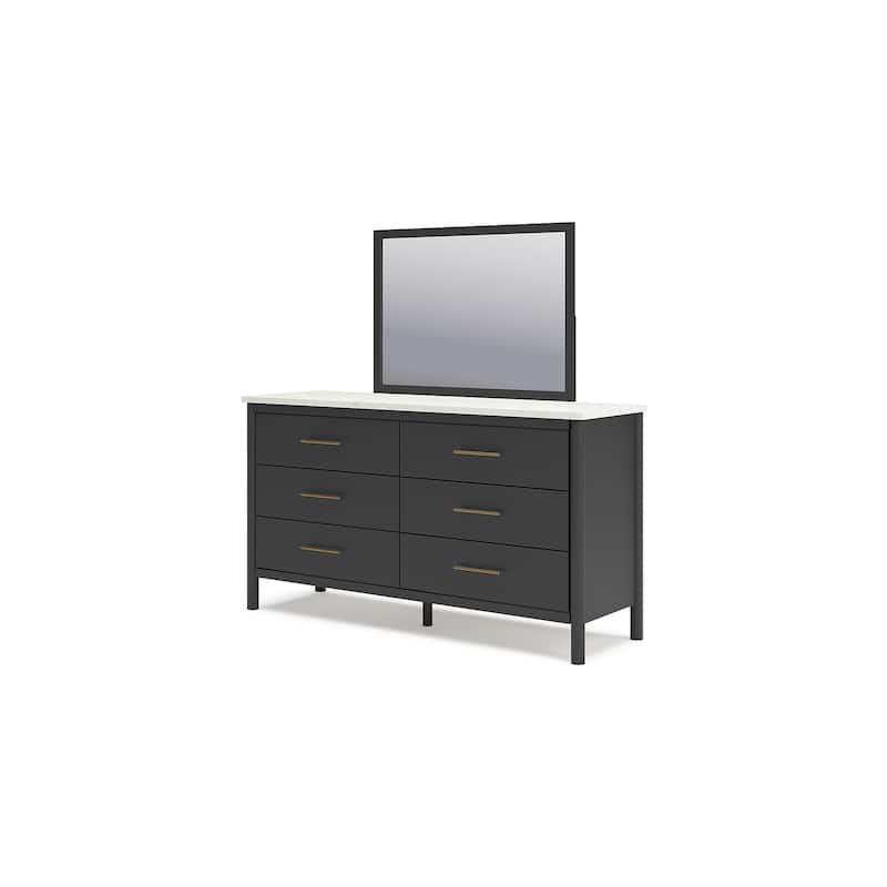 Signature Design by Ashley Cadmori White/Black Dresser and Mirror