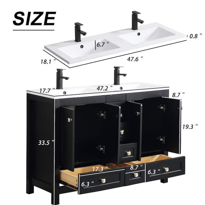 Bathroom Vanity Set W/Drop in Sink Faucet Cabinet Combo