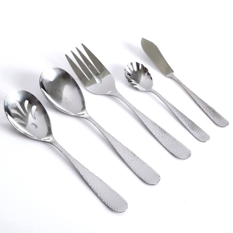 Mosaic 46 Piece Stainless Steel Service For 8 Silverware Set with Organizer Tray