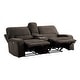 preview thumbnail 12 of 12, Eymard Chenille Fabric Power Reclining Loveseat with Console