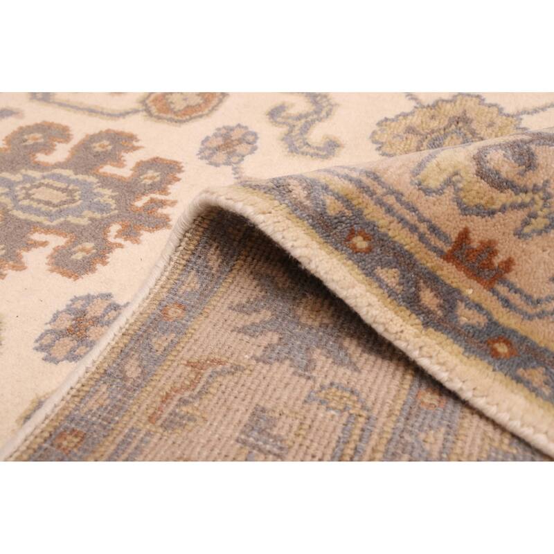 ECARPETGALLERY Hand-knotted Royal Oushak Ivory Wool Rug - 4'1 x 5'11