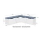 preview thumbnail 8 of 6, Linon Nova L-Shaped Corner Nook with Blue Cushion and Storage