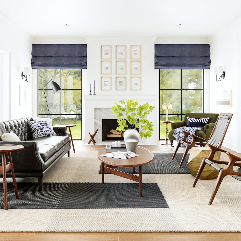 Blue Jay Colorblocked Wool Area Rug