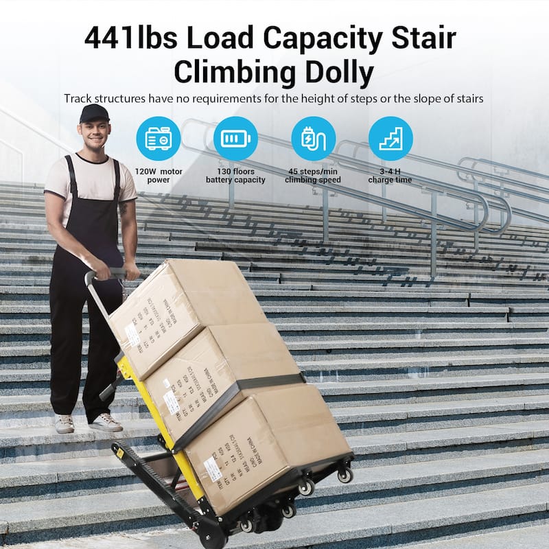 Electric Stair Climbing Dolly Electric Stair Climbing Hand Trucks 441-880lb Capacity