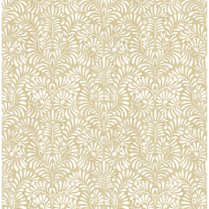 A-Street Prints Elma Honey Fiddlehead Wallpaper