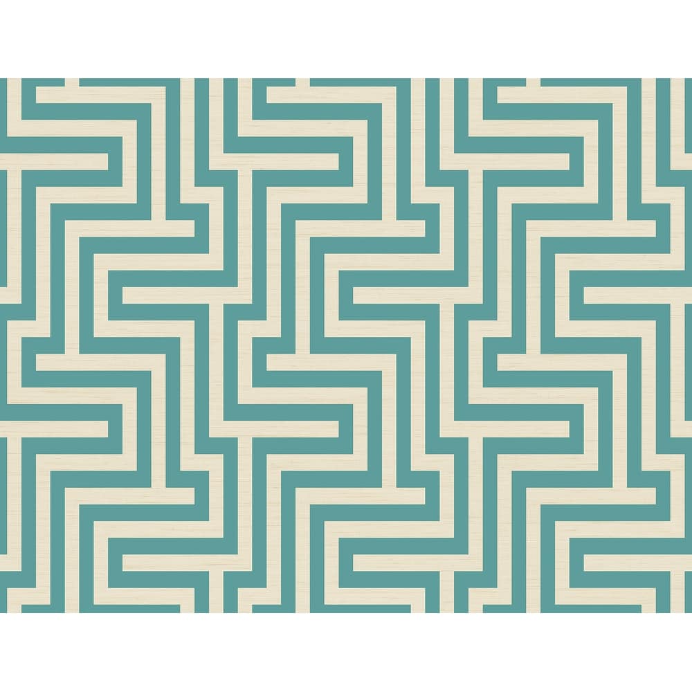 Seabrook Designs Martinique Geometric Maze Unpasted Wallpaper