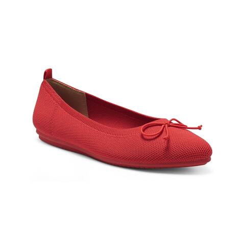 VINCE CAMUTO Womens Red Washable Bow Accent Flanna Dress Ballet Flats 7.5 M