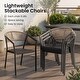 preview thumbnail 8 of 28, 9/11/13-Piece Patio Dining Set Outdoor All-Weather Aluminum Dining Table and Woven Twist Wicker Stackable Chairs