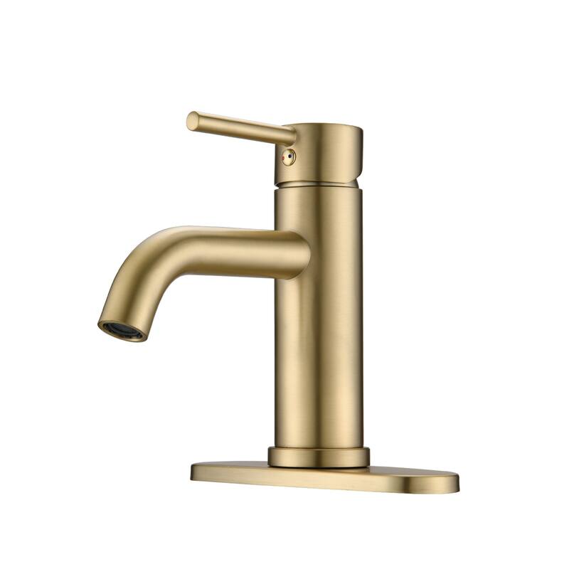 DORNBERG Single Hole Bathroom Sink Faucet in Golden - Brushed Gold