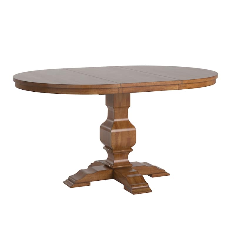 Eleanor Two-tone Oval Solid Wood Dining Table by iNSPIRE Q Classic - Oak Top with Oak Base