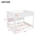 preview thumbnail 9 of 26, Solid Wood Bunk Bed with Bookcase and USB Ports, Queen Over Queen Bunk Bedframe with Storage Shelves and Ladder