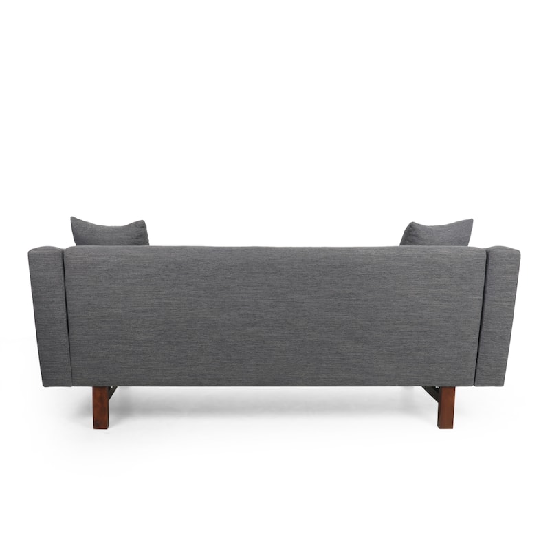 73.5" Loveseat, Family Room Fabric Sofa, Tufted Upholstered Arm Couch with Wood Legs for Living Room Bedroom