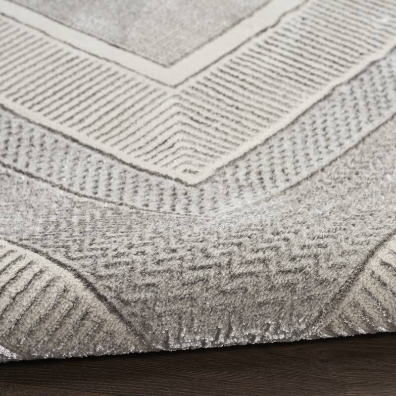 Power Loomed Geometric Abstract Modern Non Skid Stain Resistant Area Rug - 90' X '27' X '0.39