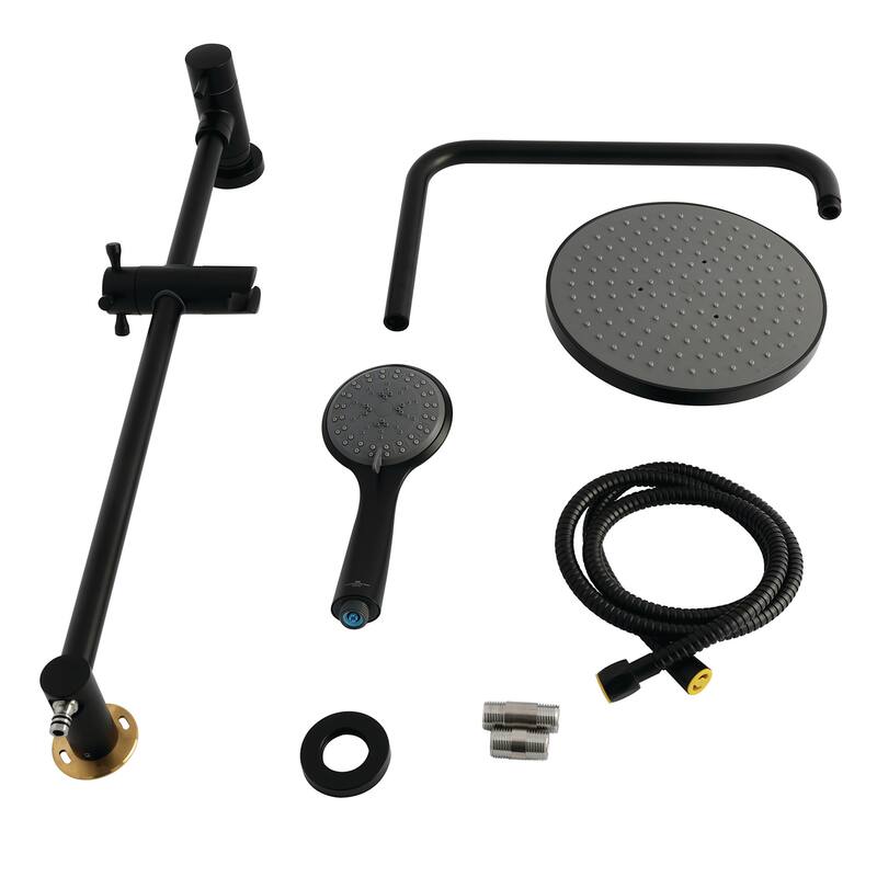 Kingston Brass KSG239.D Concord Ceramic Disc Shower System with Shower - Matte Black