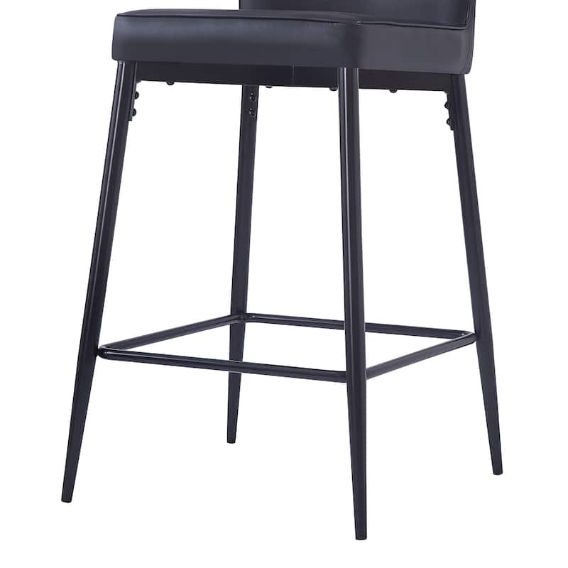 Norsans Modern PU Leather Counter Stool with Footrest and Metal Frame by Christopher Knight Home.