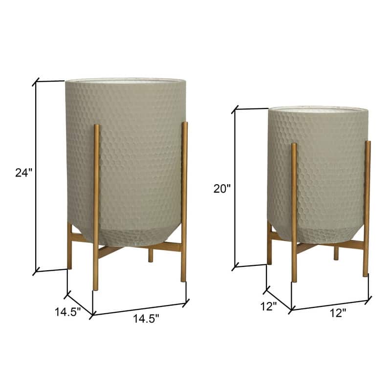 Juniper Large Modern Planters (Set of 2)