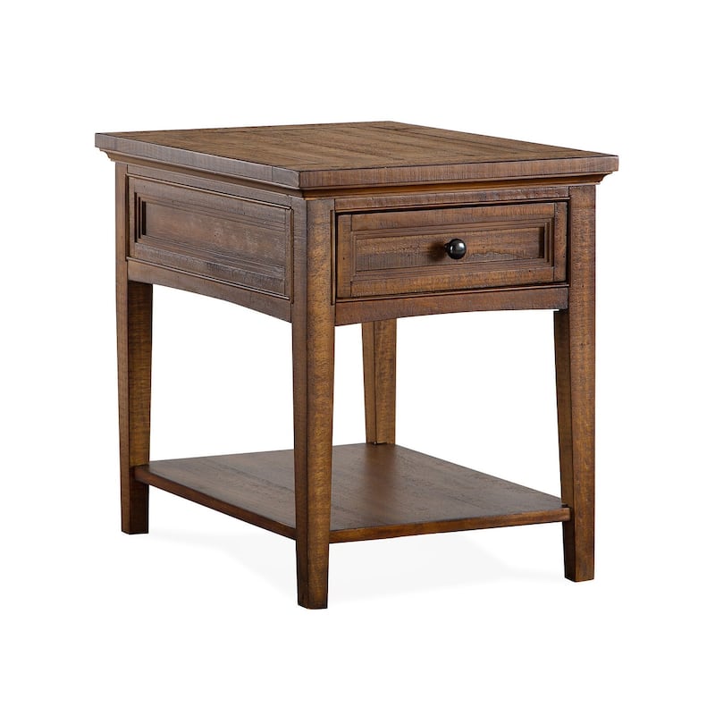 Magnussen Home Bay Creek Toasted Nutmeg Rectangular End Table - 20''W x 26''D x 24''H - Wood