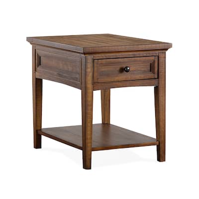 Magnussen Home Bay Creek Toasted Nutmeg Rectangular End Table - 20''W x 26''D x 24''H