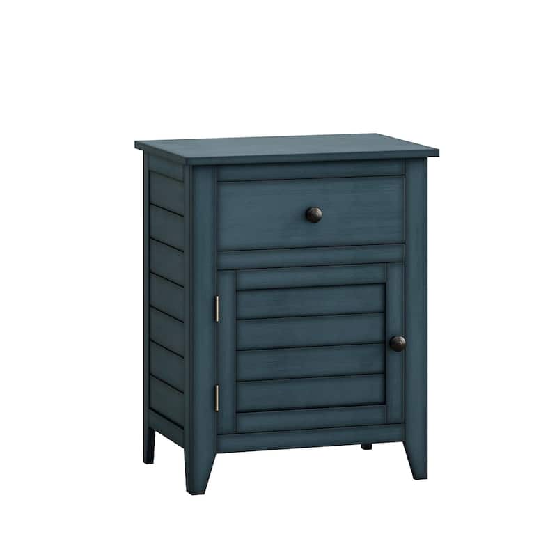 Storage Drawer Antique Blue Storage Cabinet with Drawer, Dressing Table Nightstand Lamp Table Coffee Table