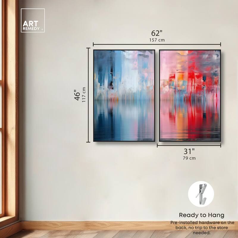 Prism on Water Canvas Set of 2 by Art Remedy