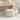 Villa by Classic Home Canada 18" Natural Leather Hide Ivory Floor Cushion Pouf