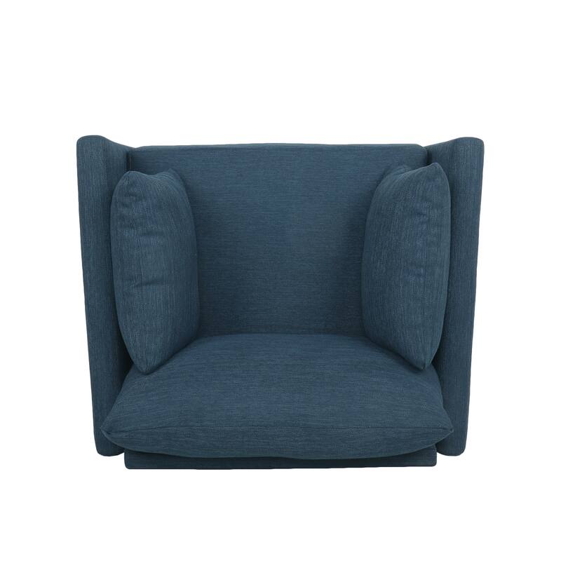 Roomfitters Modern Upholstered Accent Club Chair with Cushions, Mid-Century Supportive Lounge Seating
