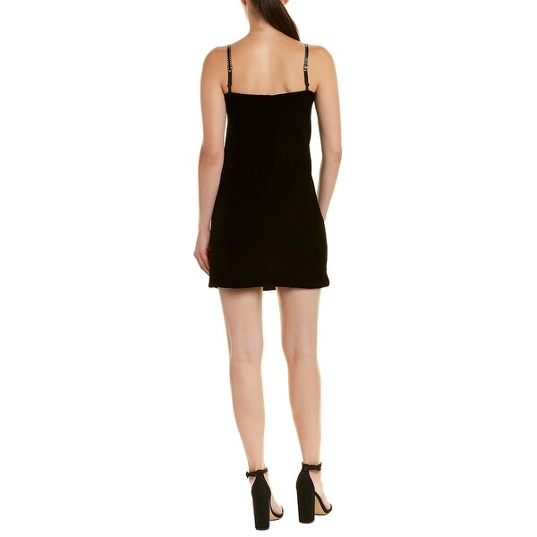 Maje Womens Velvet Slip Dress 3 Black