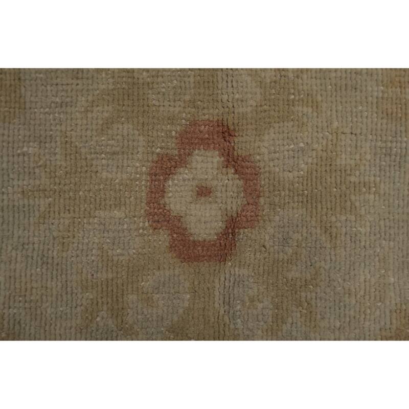 Hand Knotted Oriental 100% Wool Carpet Traditional All-Over Beige & Ivories Ziegler Area Rug - 12' 2'' X 8' 10''