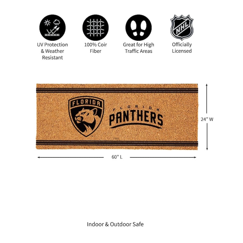 Florida Panthers Monochrome Indoor/Outdoor Coir Door Mat