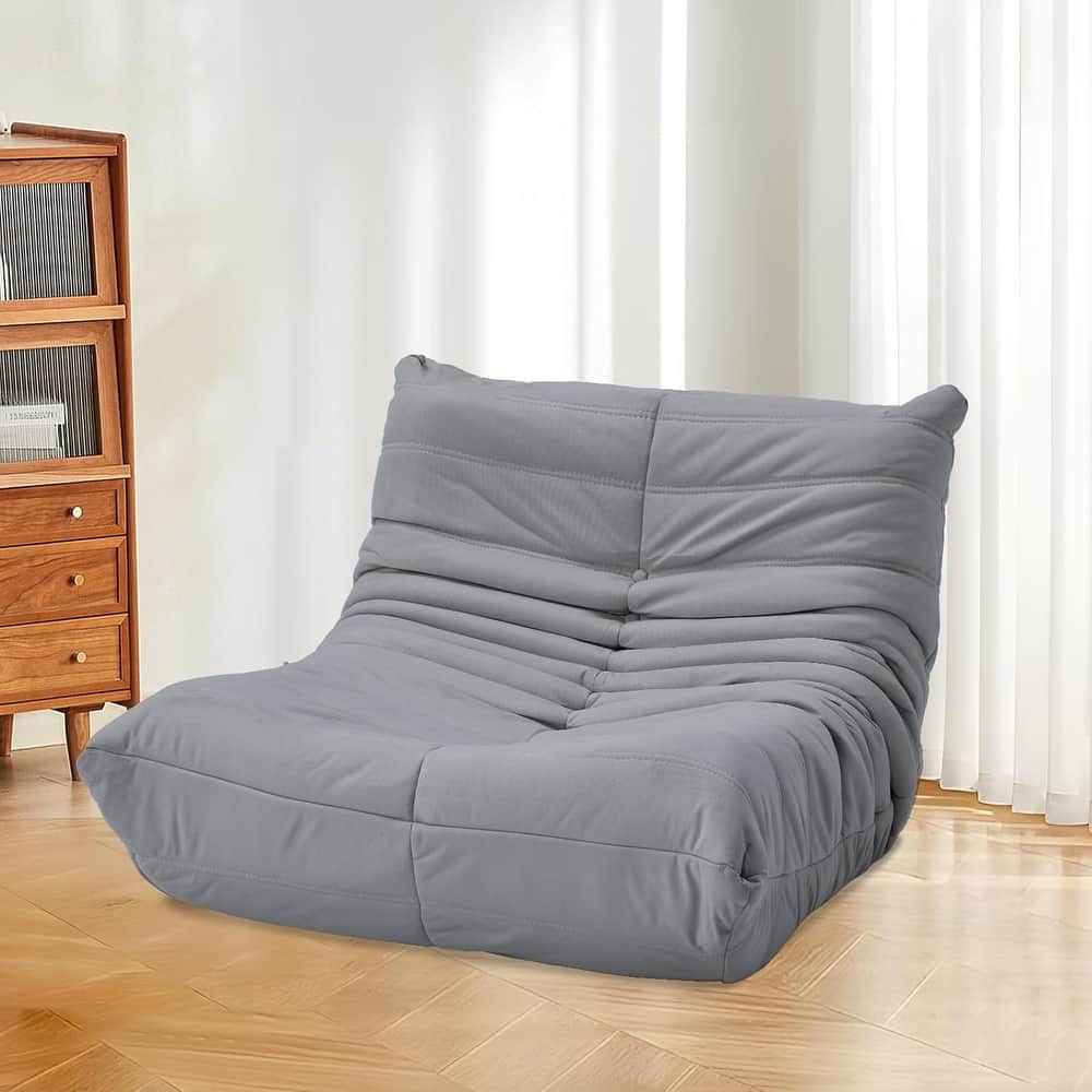 EROMMY Bean Bag Chair Togo Sofa - 28D Memory Foam Floor Chair for Adults & Kids, Lightweight Faux Leather Lounger in 5 Colors