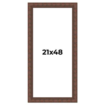21x48 Frame Pewter Solid Wood Picture Frame Width 1.625 Inches | Interior Frame Depth 0.6875 Inches