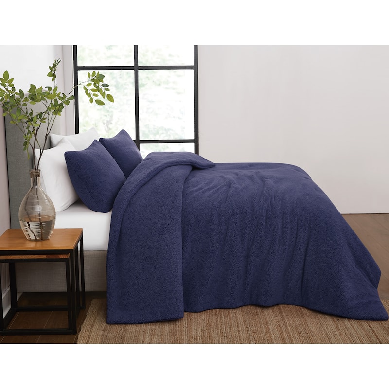 Brooklyn Loom Oversized Marshmallow Sherpa 3 Piece Comforter Set