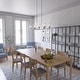preview thumbnail 2 of 19, Hunter Hartland 8-Light Linear Chandelier - Dining Room, Kitchen Island - Modern Farmhouse, Industrial, Contemporary