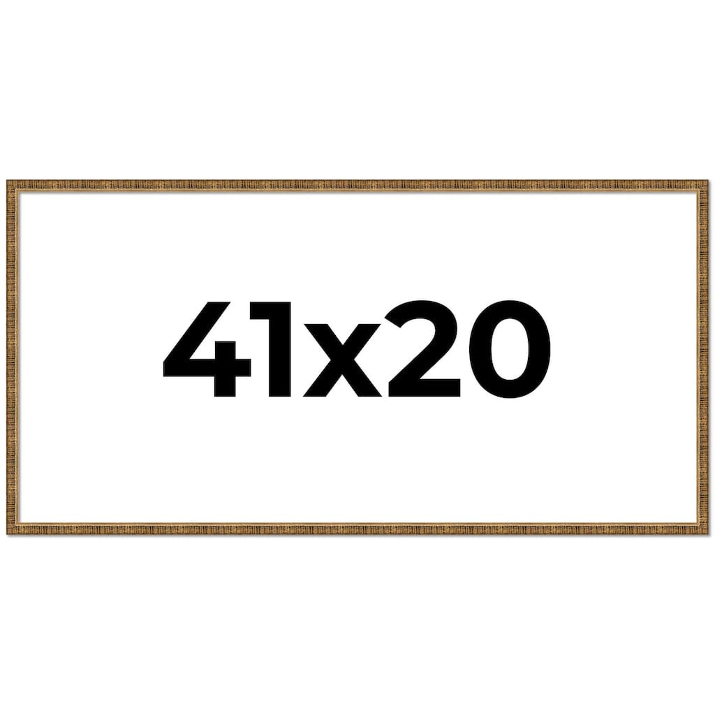 41x20 Frame Gold Kingsley Distressed Solid Wood Picture Frame Width