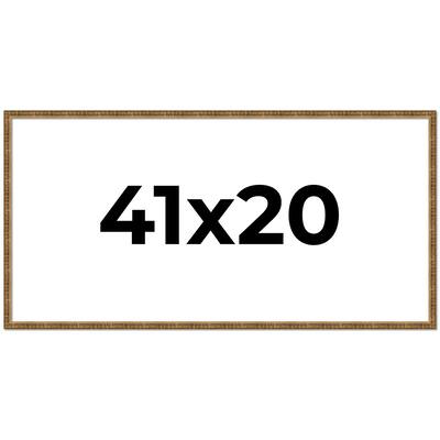41x20 Frame Gold Solid Wood Picture Frame - Complete Modern Photo